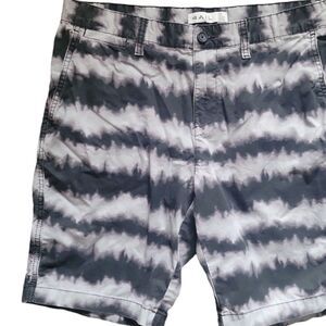 The Rail Black & White Tie Dye Stripe Shorts 34